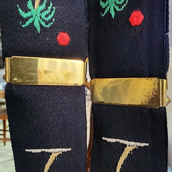 MADE IN ENGLAND PALM TREE DESIGN SUSPENDERS - Picture 3 of 5